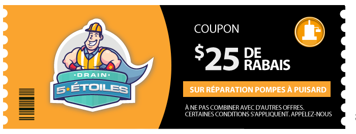 rabais sur reparation pompe a puisard